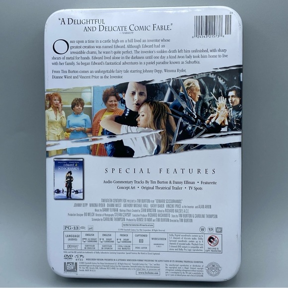 Edward Scissorhands (DVD 2005 Widescreen Collectible Tin) Anniversary Edition - Picture 7 of 7